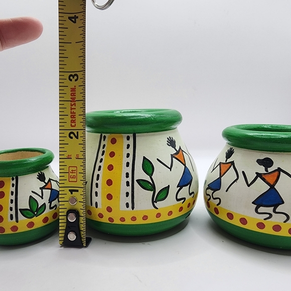 3 Wooden Matki Pot Set - 1.5"-2.5" - Picture 5 of 6